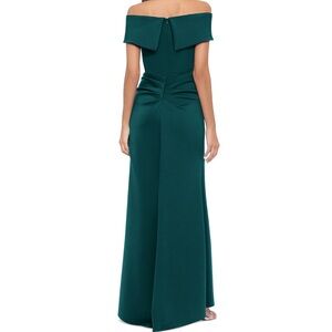 Xscape Strapless Dark Teal Gown